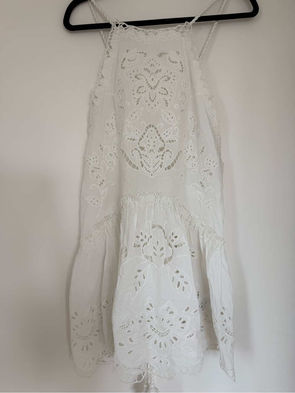FARM Rio - White Richilieu Mini Dress
White Eyelet Halter Mini Dress - Picture 8 of 8